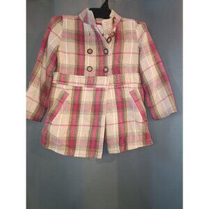Toddlers Old Navy Jacket Size 3T Plaid Peacoat